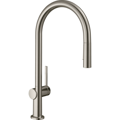 Hansgrohe Talis M54 Single Lever Kitchen Mixer 210 with Pull-out Spray Stainless Steel Finish