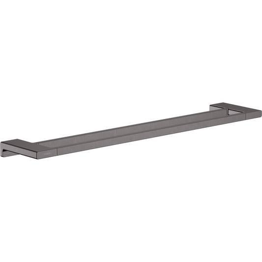 Hansgrohe Addstoris Double Bath Towel Rail Brushed Black Chrome