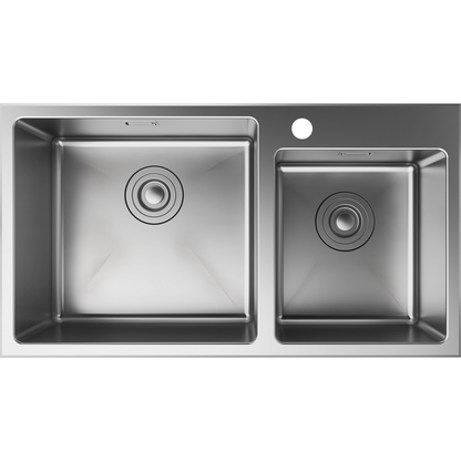Hansgrohe S43 S431-F730 Built-in Stainless Steel Kitchen Sink 410/290 43354807