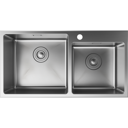Hansgrohe S43 S431-F770 Built-in Stainless Steel Kitchen Sink 410/335 43355807