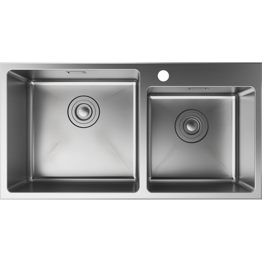Hansgrohe S43 S431-F770 Built-in Stainless Steel Kitchen Sink 410/335 43355807