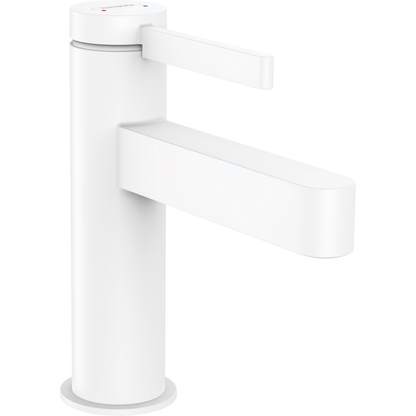 Hansgrohe Finoris Single Lever Basin Mixer 100 with Push-Open Waste Set Matt White