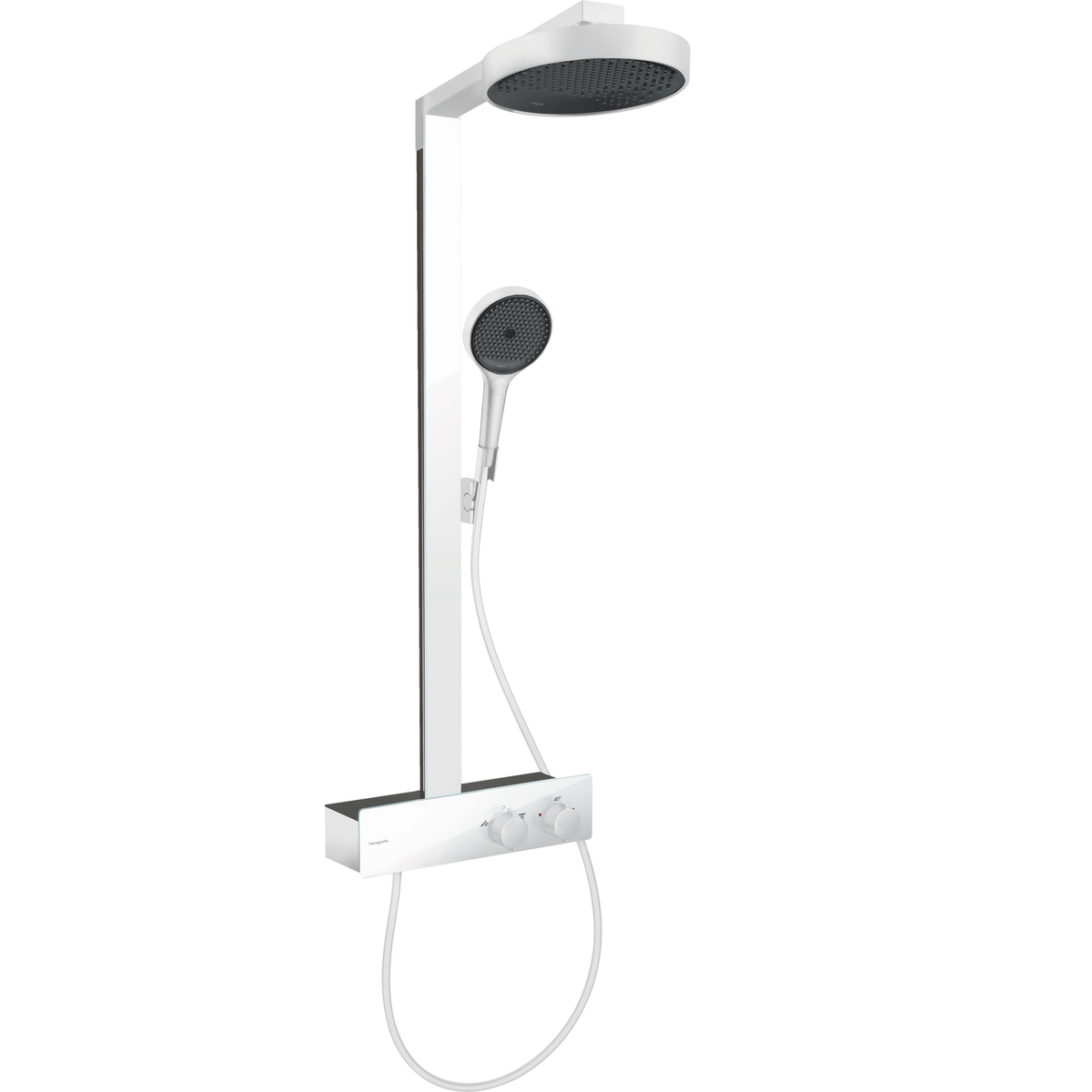 Hansgrohe Rainfinity Showerpipe 250 1jet with ShowerTablet 350 Matt White