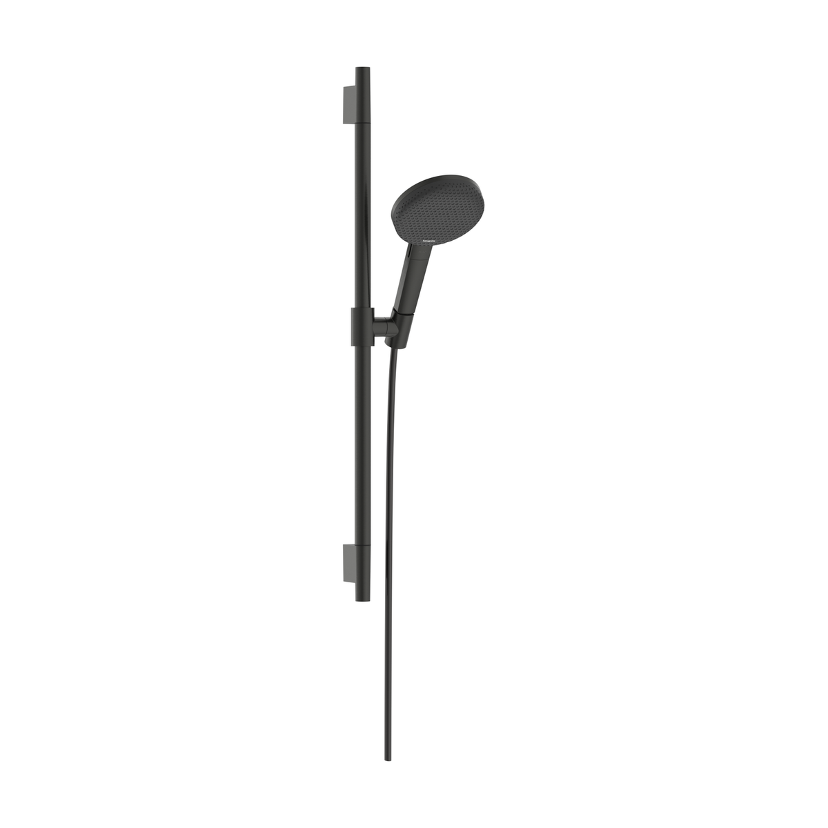 Hansgrohe Raindance Alive Select S Shower Set 125 3jet EcoSmart with Unica S Puro Shower Bar 65 cm Brushed Black Chrome