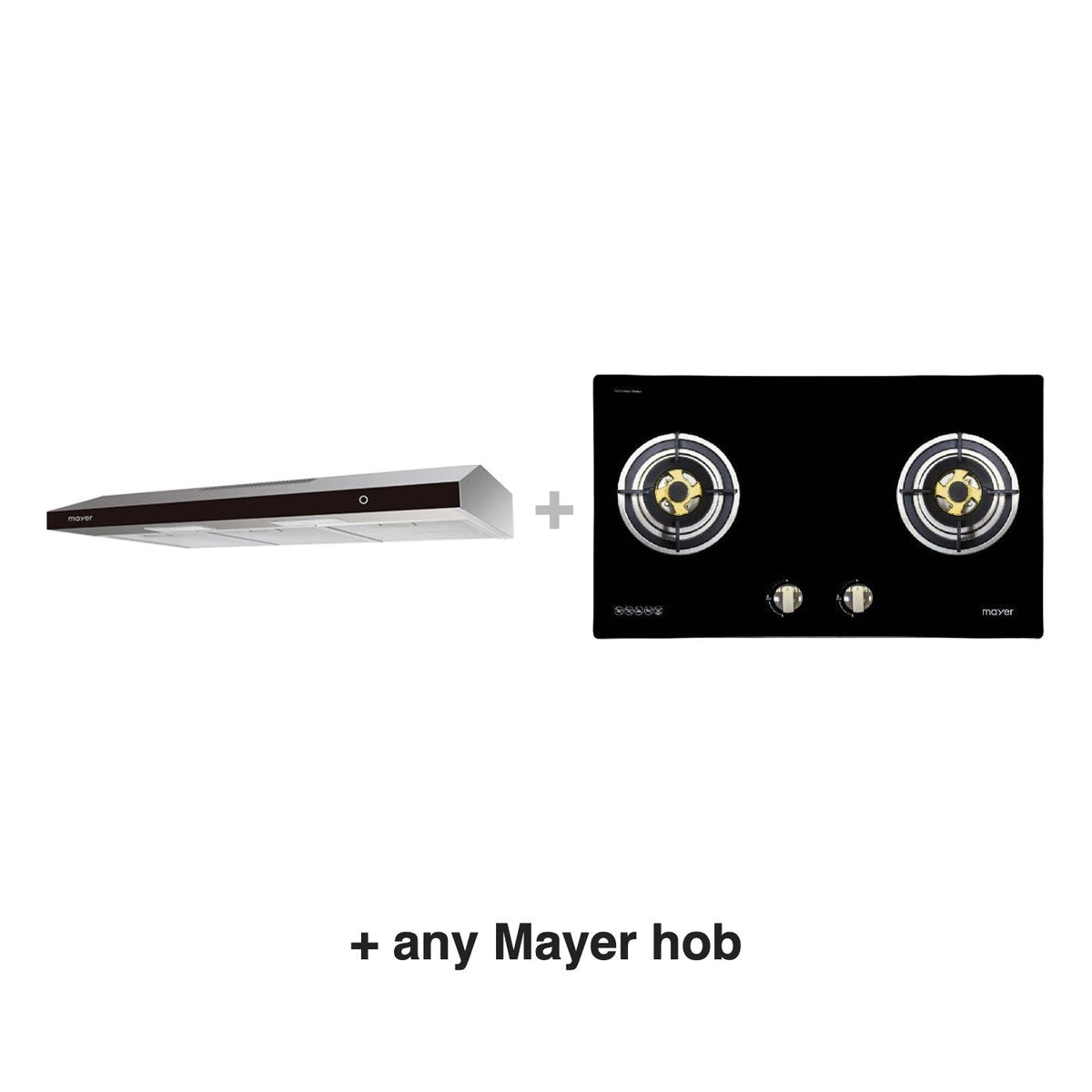 Mayer MMSL902BE hood with any Mayer hob