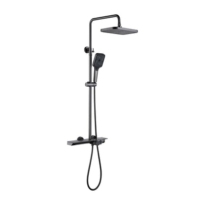 NOUS 3-Way Rainshower Set 20SA, Gun Metal