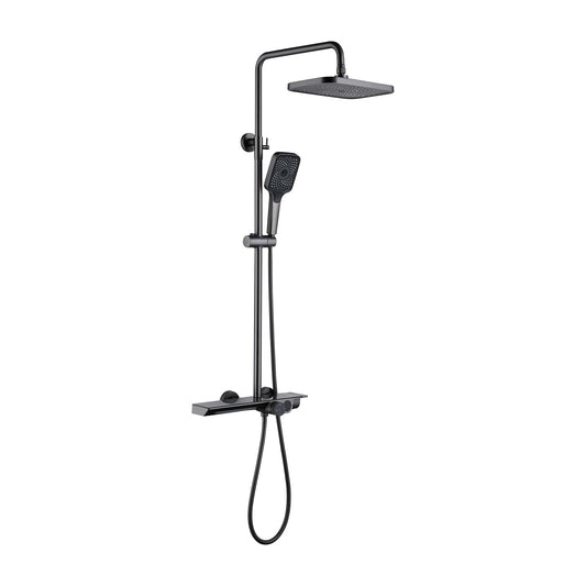 NOUS 3-Way Rainshower Set 20SA, Gun Metal