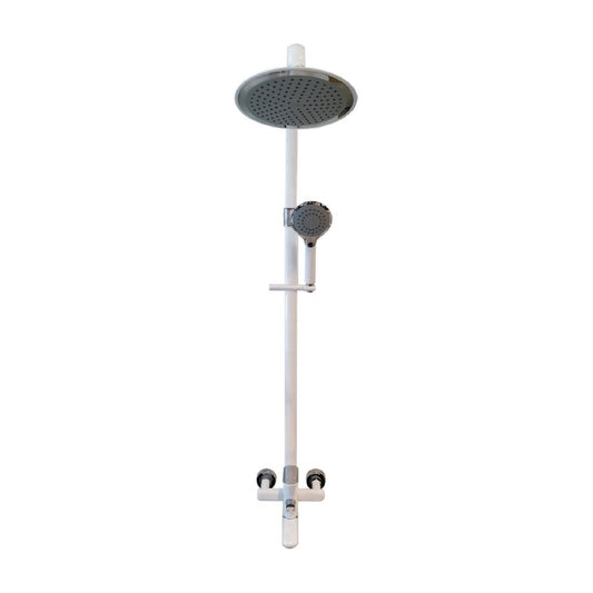 NOUS 3-Way Rainshower Set 50WA, White and Chrome