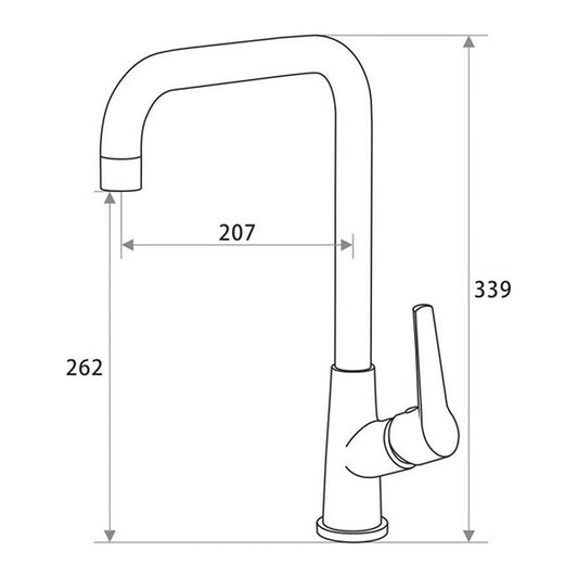 NOUS Kitchen Sink Tap 639S3 dimensions
