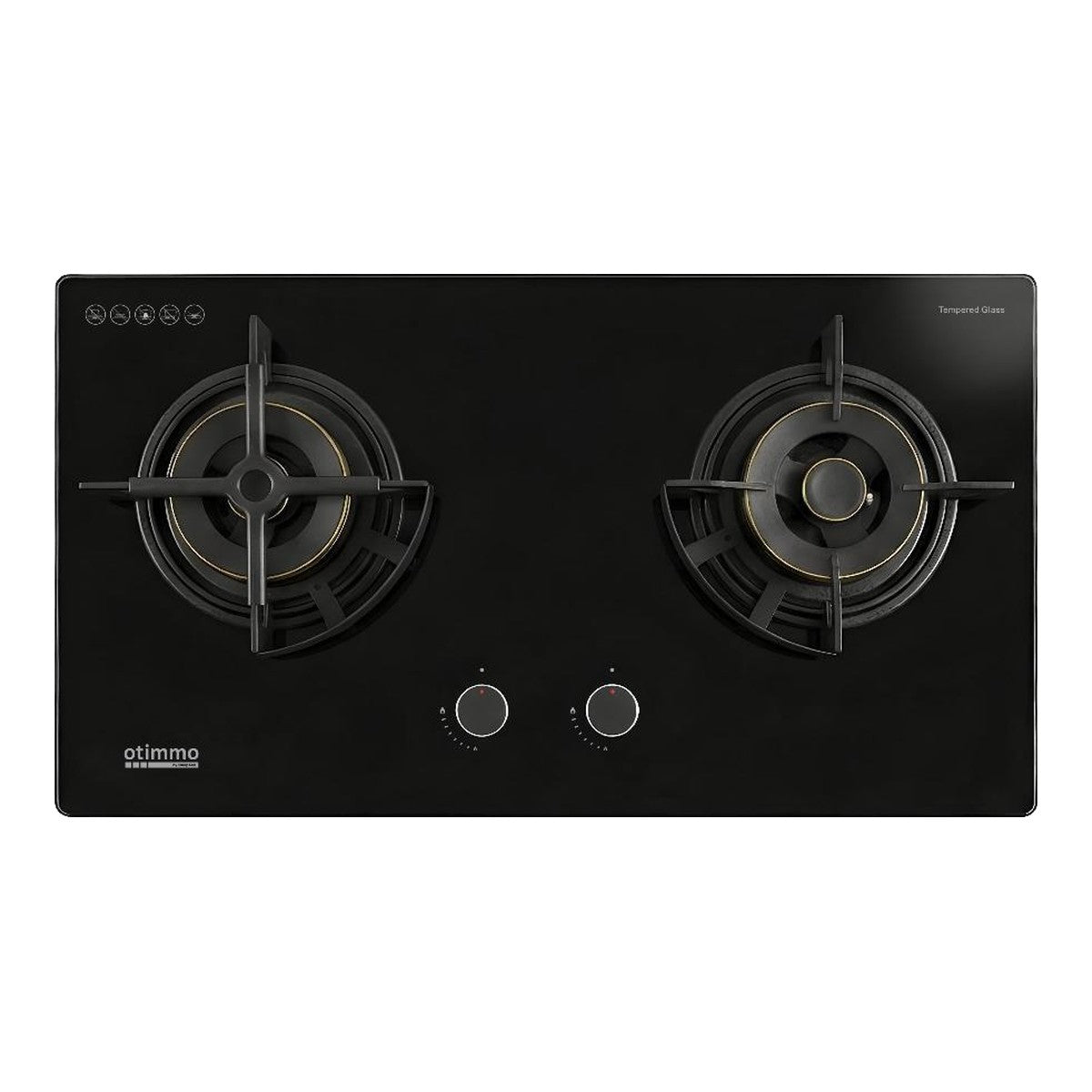 Otimmo EBH6273E 80cm 2-burner glass gas hob