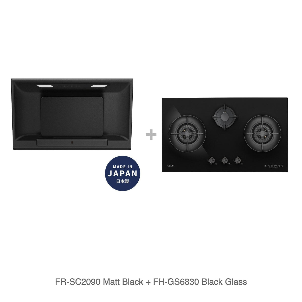 FR-SC2090 Matt Black + FH-GS6830 Black Glass