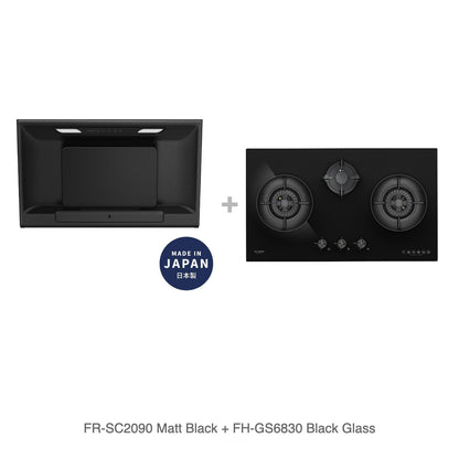 FR-SC2090 Matt Black + FH-GS6830 Black Glass