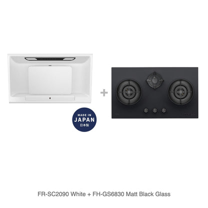FR-SC2090 White + FH-GS6830 Matt Black Glass