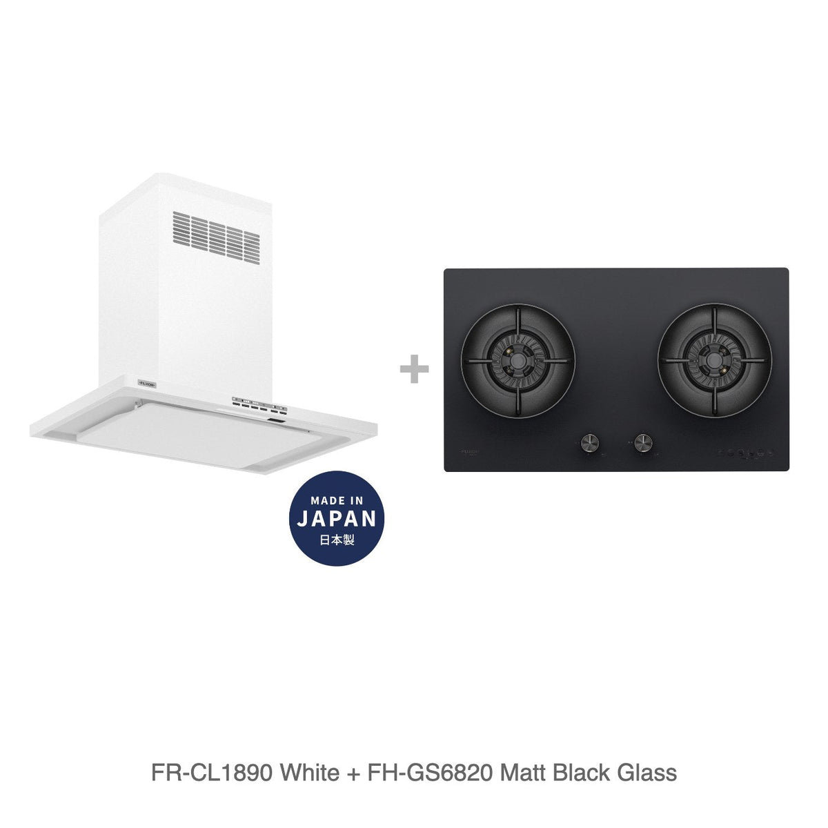 FR-CL1890 White + FH-GS6820 Matt Black Glass