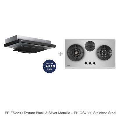 FR-FS2290 Texture Black & Silver Metallic + FH-GS7030 Stainless Steel