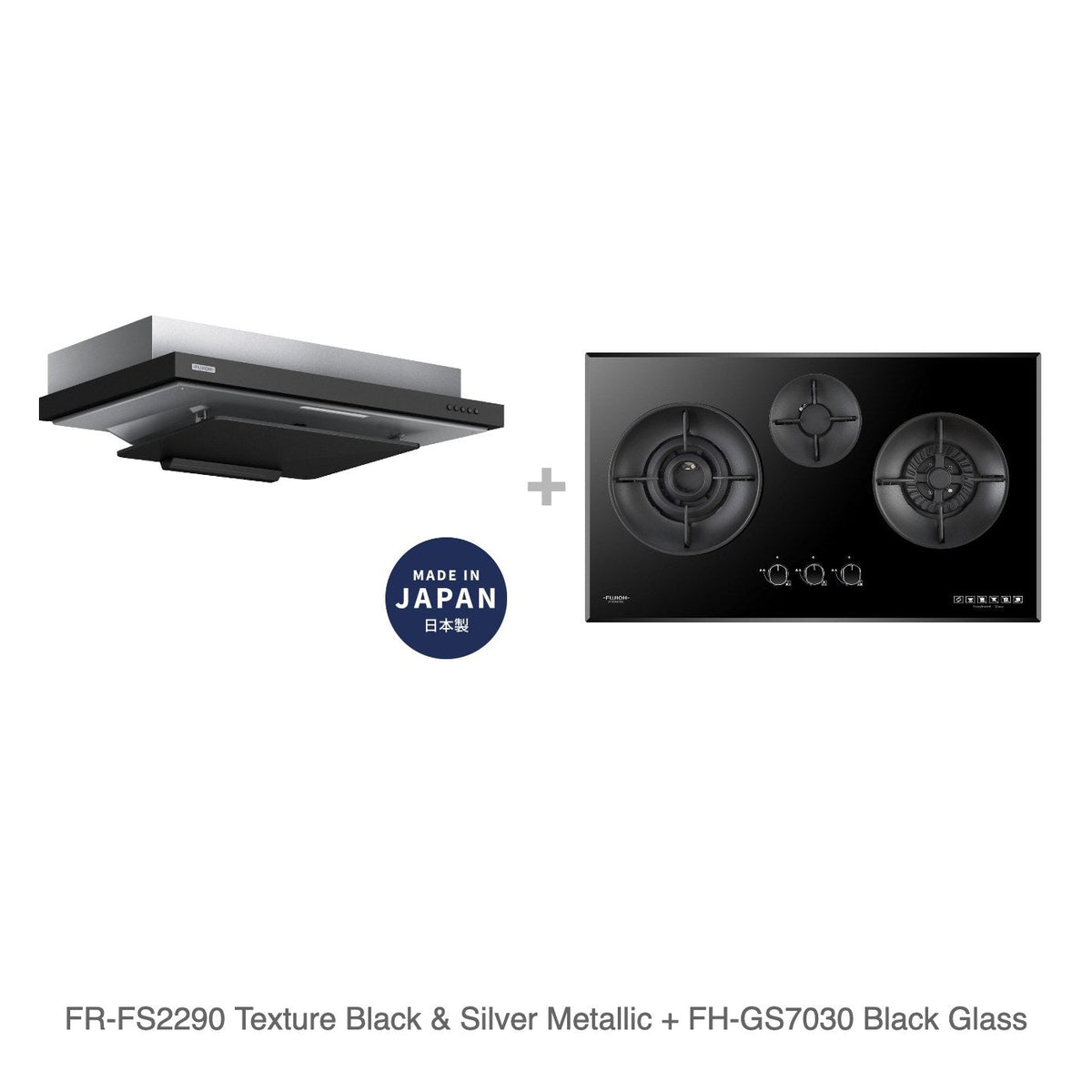 FR-FS2290 Texture Black & Silver Metallic + FH-GS7030 Black Glass