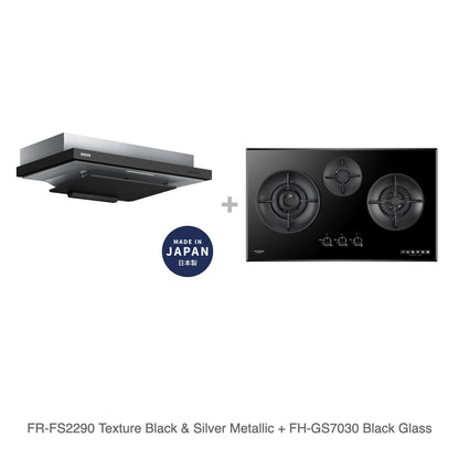 FR-FS2290 Texture Black & Silver Metallic + FH-GS7030 Black Glass