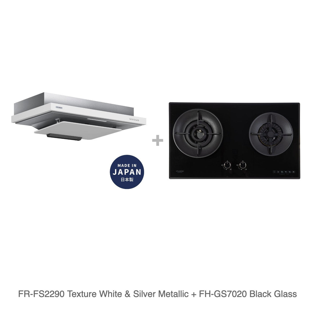 FR-FS2290 Texture White & Silver Metallic + FH-GS7020 Black Glass