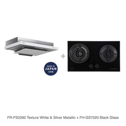 FR-FS2290 Texture White & Silver Metallic + FH-GS7020 Black Glass