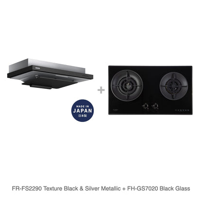 FR-FS2290 Texture Black & Silver Metallic + FH-GS7020 Black Glass