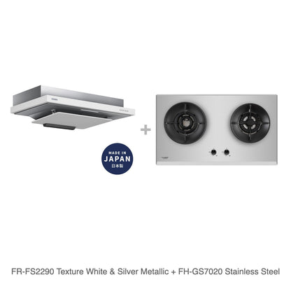 FR-FS2290 Texture White & Silver Metallic + FH-GS7020 Stainless Steel