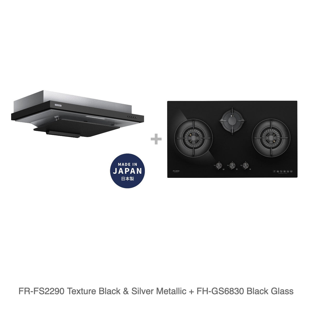 FR-FS2290 Texture Black & Silver Metallic + FH-GS6830 Black Glass
