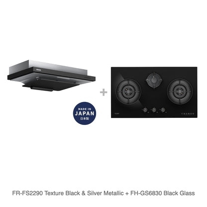 FR-FS2290 Texture Black & Silver Metallic + FH-GS6830 Black Glass