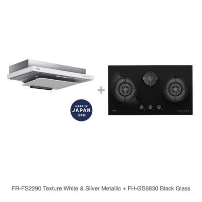 FR-FS2290 Texture White & Silver Metallic + FH-GS6830 Black Glass