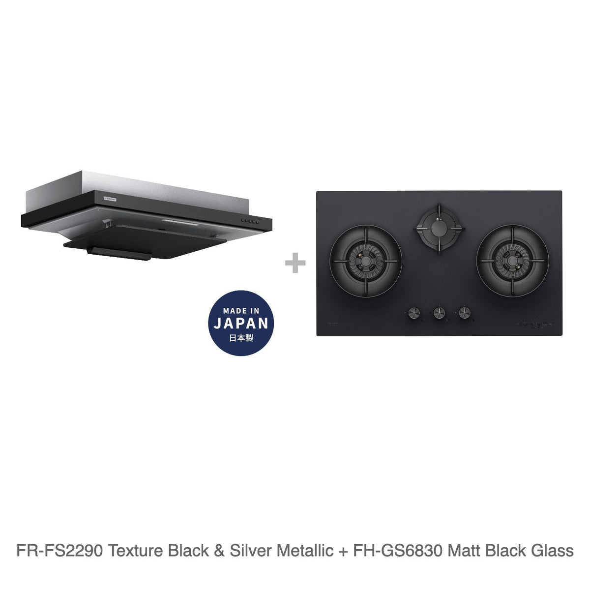 FR-FS2290 Texture Black & Silver Metallic + FH-GS6830 Matt Black Glass