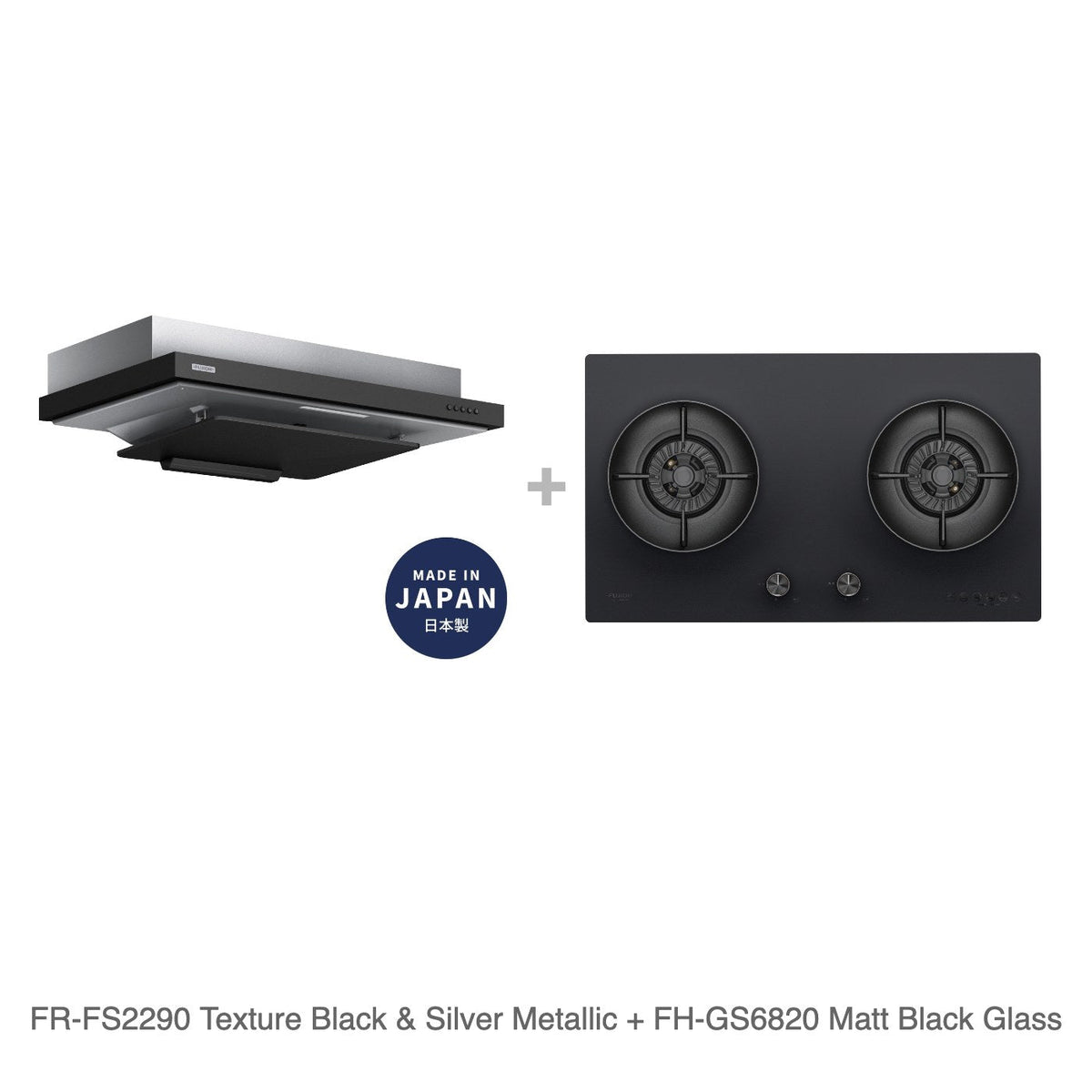 FR-FS2290 Texture Black & Silver Metallic + FH-GS6820 Matt Black Glass