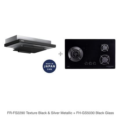 FR-FS2290 Texture Black & Silver Metallic + FH-GS5030 Black Glass