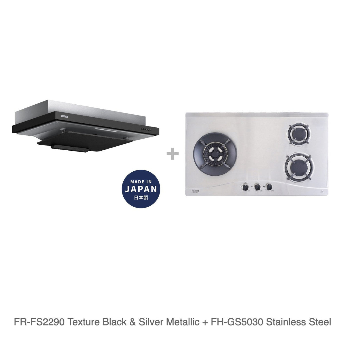FR-FS2290 Texture Black & Silver Metallic + FH-GS5030 Stainless Steel