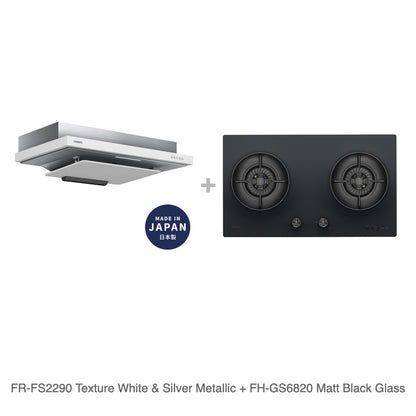FR-FS2290 Texture White & Silver Metallic + FH-GS6820 Matt Black Glass