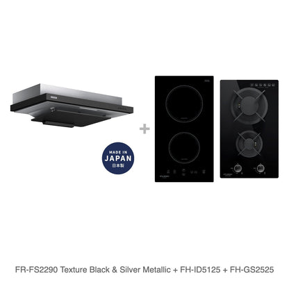 FR-FS2290 Texture Black & Silver Metallic + FH-ID5125 + FH-GS2525