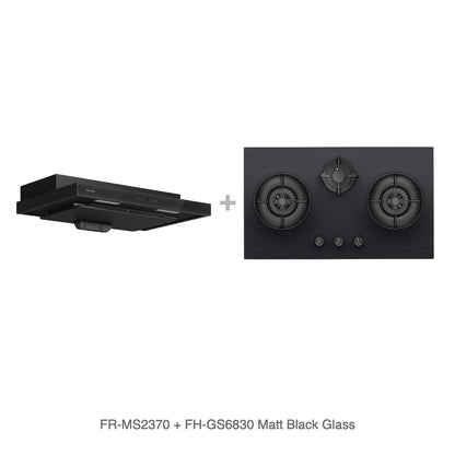 FR-MS2370 + FH-GS6830 Matt Black Glass