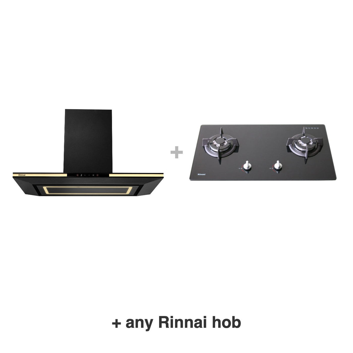 Rinnai RH-C1059-PBR hood with any Rinnai hob