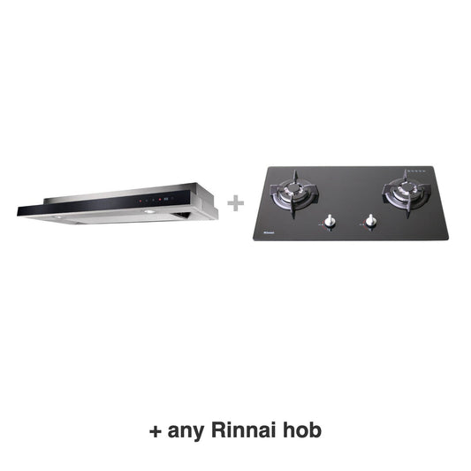 Rinnai RH-S309-GBR-T hood with any Rinnai hob