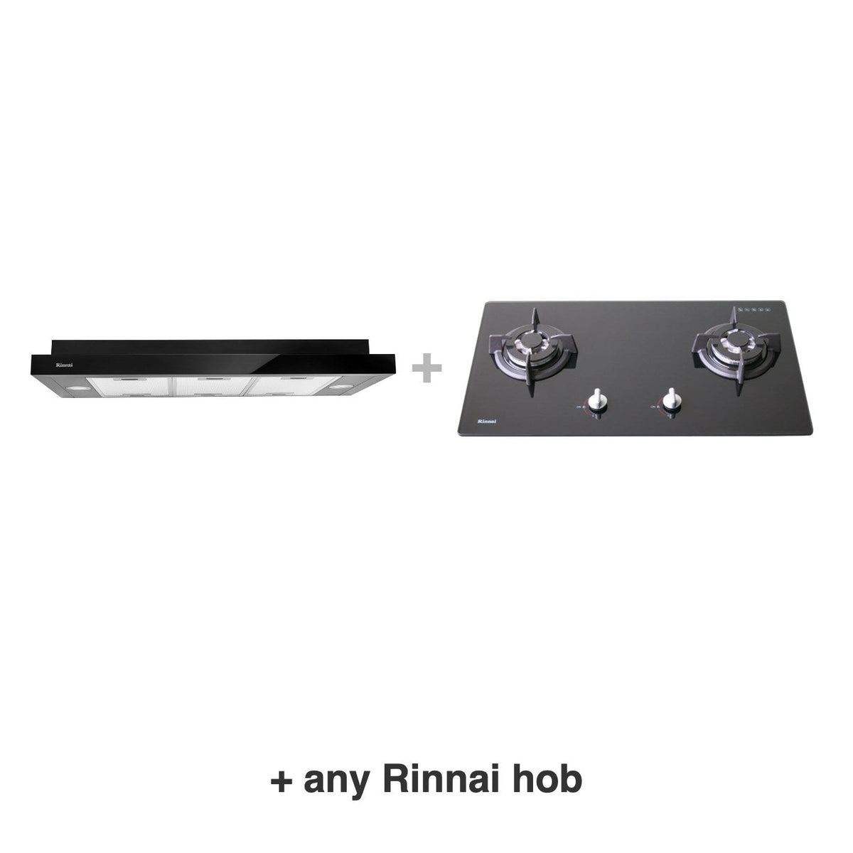 Rinnai RH-S329-PBR hood with any Rinnai hob