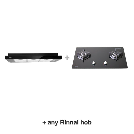 Rinnai RH-S329-PBR hood with any Rinnai hob