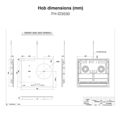 Hob dimensions: FH-ID3530