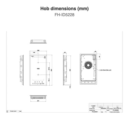 Hob dimensions: FH-ID5228