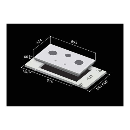 Rinnai RB-3CGN dimension drawing