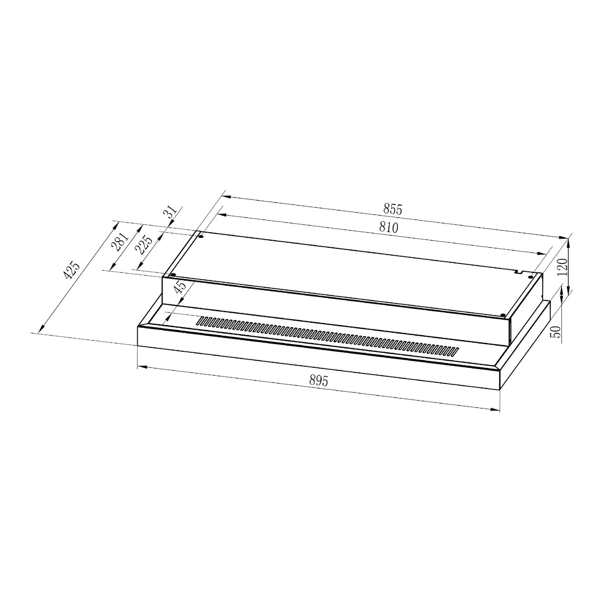 Rinnai RH-S329-PBR dimension drawing