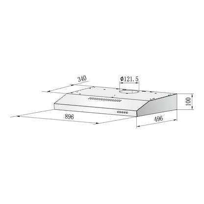 Rinnai RH-S95A-SSVR dimension drawing