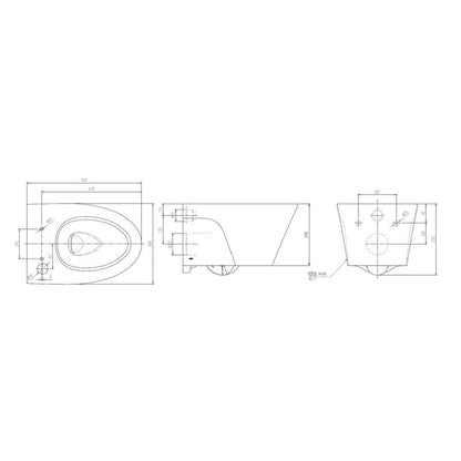 TOTO CW822REJT2 dimension drawing