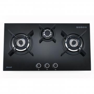 Brandt 3 Burner Tempered Glass Gas Hob TG1483B