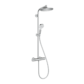 Hansgrohe Crometta S Showerpipe/Rainshower Set 240 1jet with Thermostat 26154009