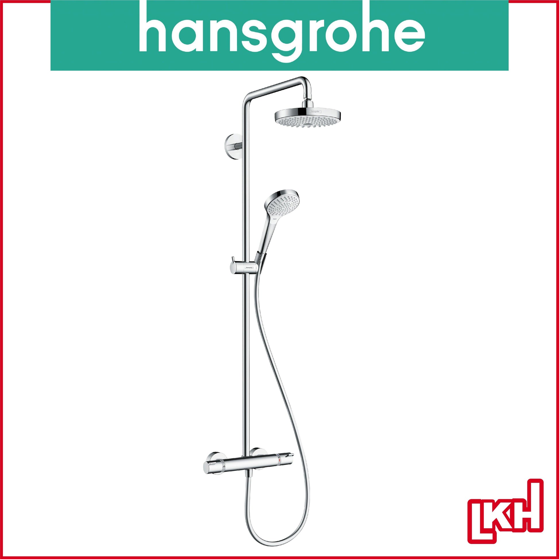 Hansgrohe Croma S Showerpipe 180 2jet with Thermostat – Lucky Khoon Studio