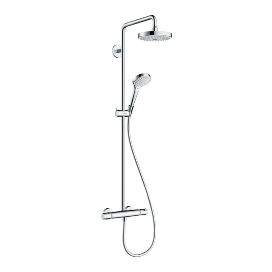 hansgrohe thermostatic showerpipe rain shower set 27253400