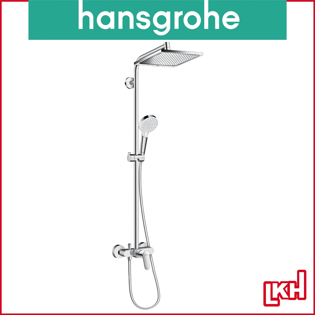 (Preorder)Hansgrohe Crometta E Showerpipe 240 1jet with Single Lever M ...